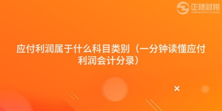 应付利润属于什么科目类别（一分钟读懂应付利润会计分录）