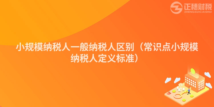 小规模纳税人一般纳税人区别（常识点小规模纳税人定义标准）