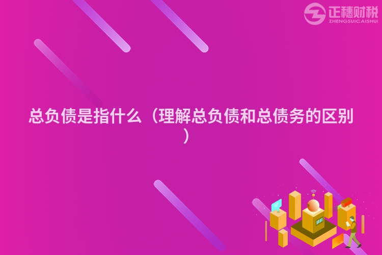 总负债是指什么（理解总负债和总债务的区别）