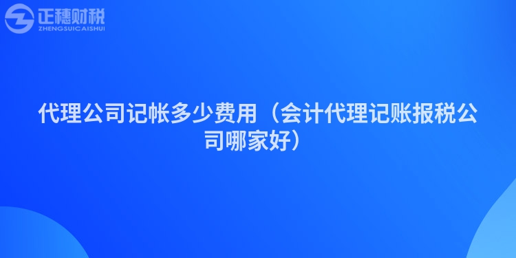 代理公司记帐多少费用（会计代理记账报税公司哪家好）