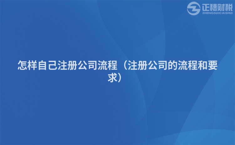 怎样自己注册公司流程（注册公司的流程和要求）