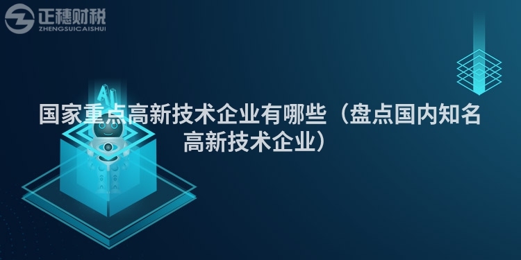 国家重点高新技术企业有哪些（盘点国内知名高新技术企业）