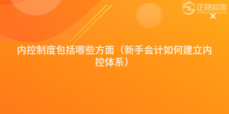 内控制度包括哪些方面（新手会计如何建立内控体系）