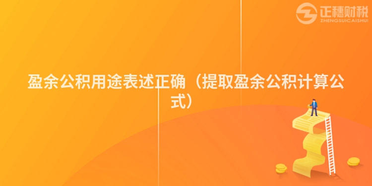 盈余公积用途表述正确（提取盈余公积计算公式）