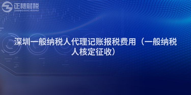 深圳一般纳税人代理记账报税费用（一般纳税人核定征收）