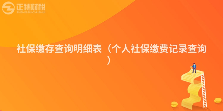 社保缴存查询明细表（个人社保缴费记录查询）