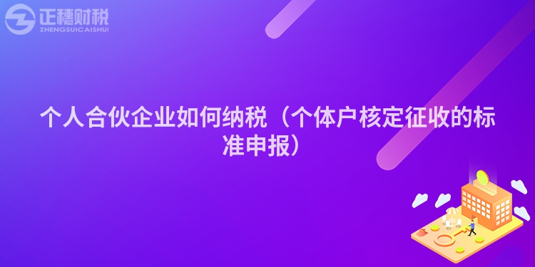 个人合伙企业如何纳税（个体户核定征收的标准申报）