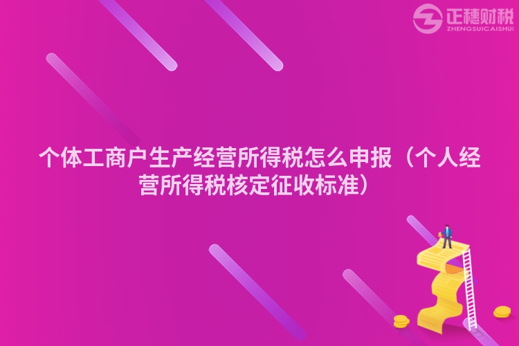 个体工商户生产经营所得税怎么申报（个人经营所得税核定征收标准）