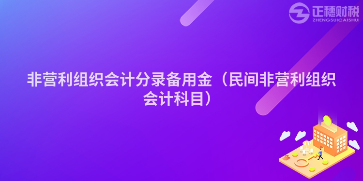 非营利组织会计分录备用金（民间非营利组织会计科目）