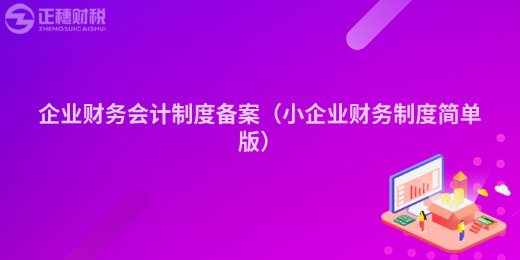 企业财务会计制度备案（小企业财务制度简单版）